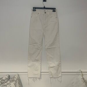Hudson Jeans Women's White High-Rise Straight Jeans